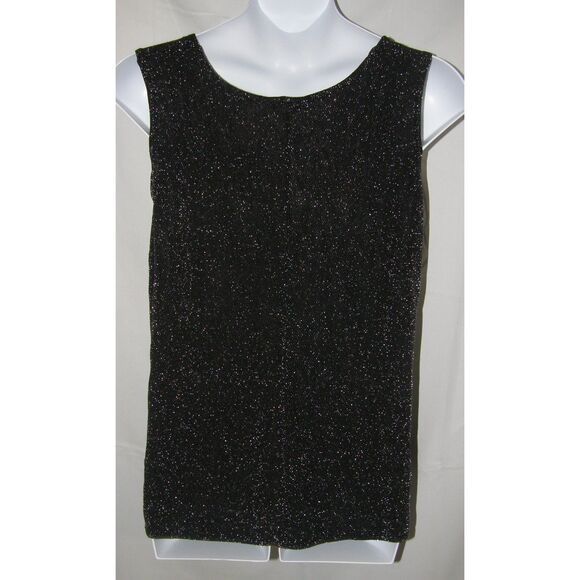 Sparkly Silver Sz Large Stretchy Sleeveless Top & Open Jacket 2 pc Roomy Set - Picture 5 of 5